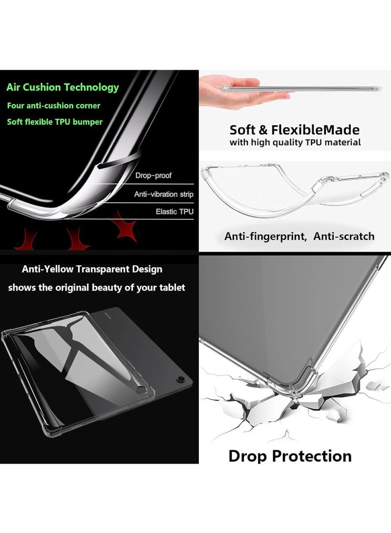 Captaintech Back Case for Samsung Galaxy Tab A9 Plus 11 Inch Tablet 2023 (SM-X210/X216/X218) Ultra Thin Lightweight Transparent Soft Flexible TPU Shockproof Bumper Cover for Galaxy Tab A9+  - Image 4