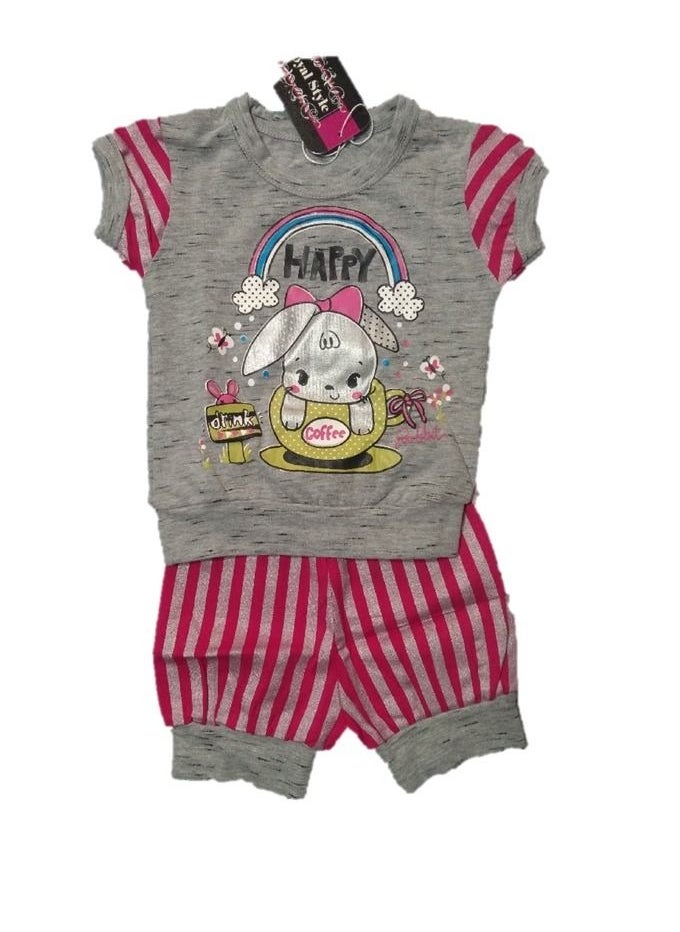 lecoo Girls' thong pajamas, baby summer children's cotton - suitable for going out, clubs and home - sizes from 1 to 18 months  - Image 1