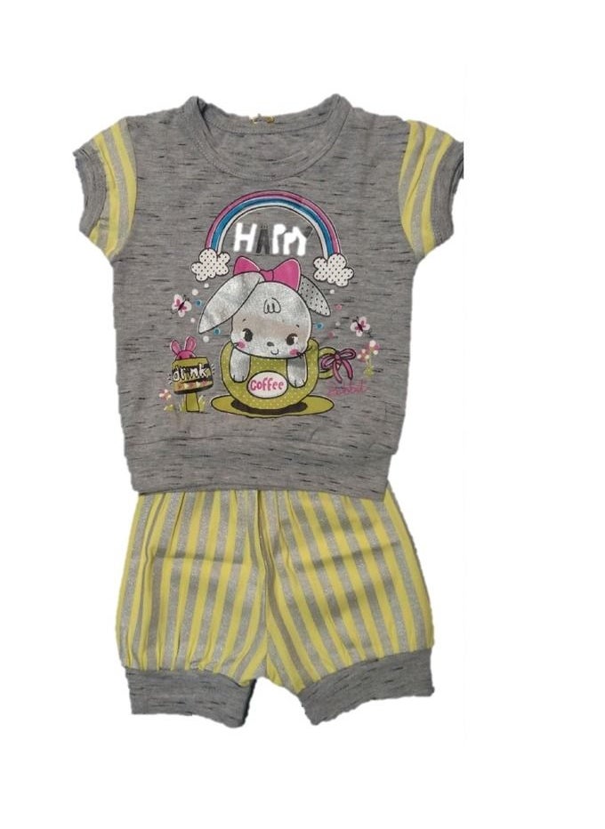 lecoo Girls' thong pajamas, baby summer children's cotton - suitable for going out, clubs and home - sizes from 1 to 18 months  - Image 2