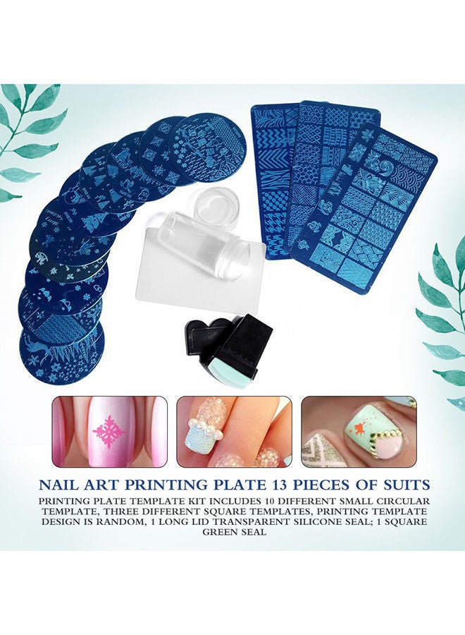 NIBEMINENT 6-piece Nail Art Stamping Plate Tools Multicolour - Image 3