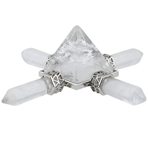 Rockcloud Pyramid Energy Generator, Reiki Chakra Healing Crystal Stone,Rock Quartz - Image 1