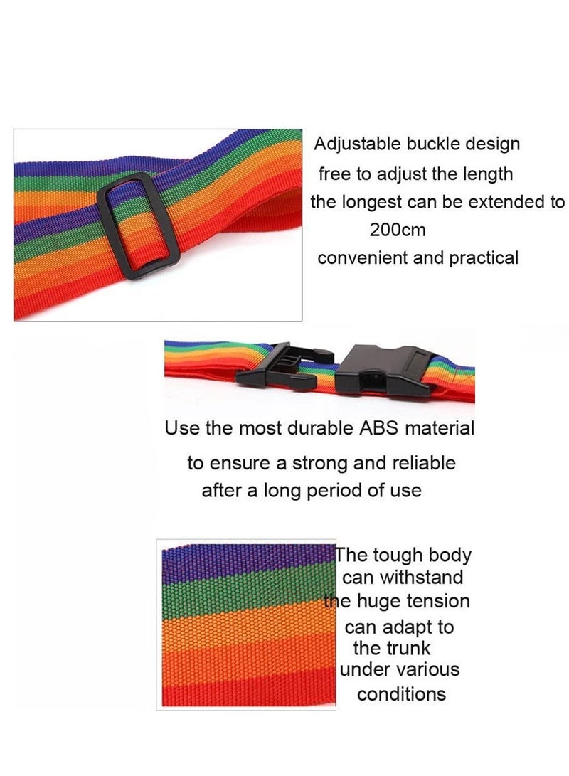 HomarKet 4 Pack Adjustable Luggage Straps,TSA Approved Travel Belt Wide Luggage Secure Belt for Suitcase Luggage Accessories to Secure Bag Cargo Safe Quick-Release - Image 2
