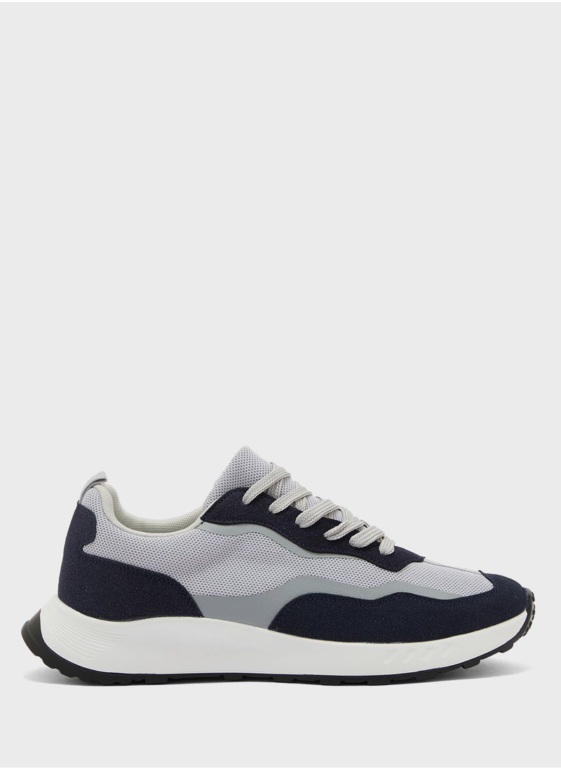 Seventy Five - Casual Suede And Mesh Sneaklers - Image 1