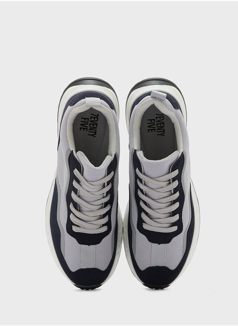 Seventy Five - Casual Suede And Mesh Sneaklers - Image 1