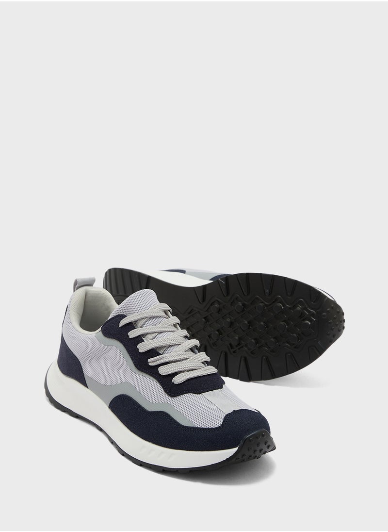 Seventy Five - Casual Suede And Mesh Sneaklers - Image 1