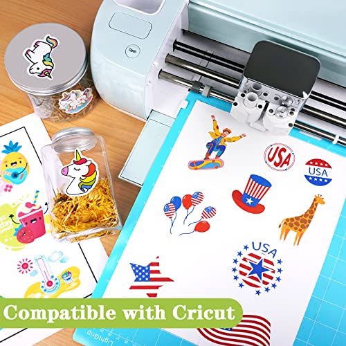 Lzerking Printable Vinyl Sticker Paper for Inkjet Printer 100 Sheets Matte White Waterproof 8.5x11 Inches - Image 5