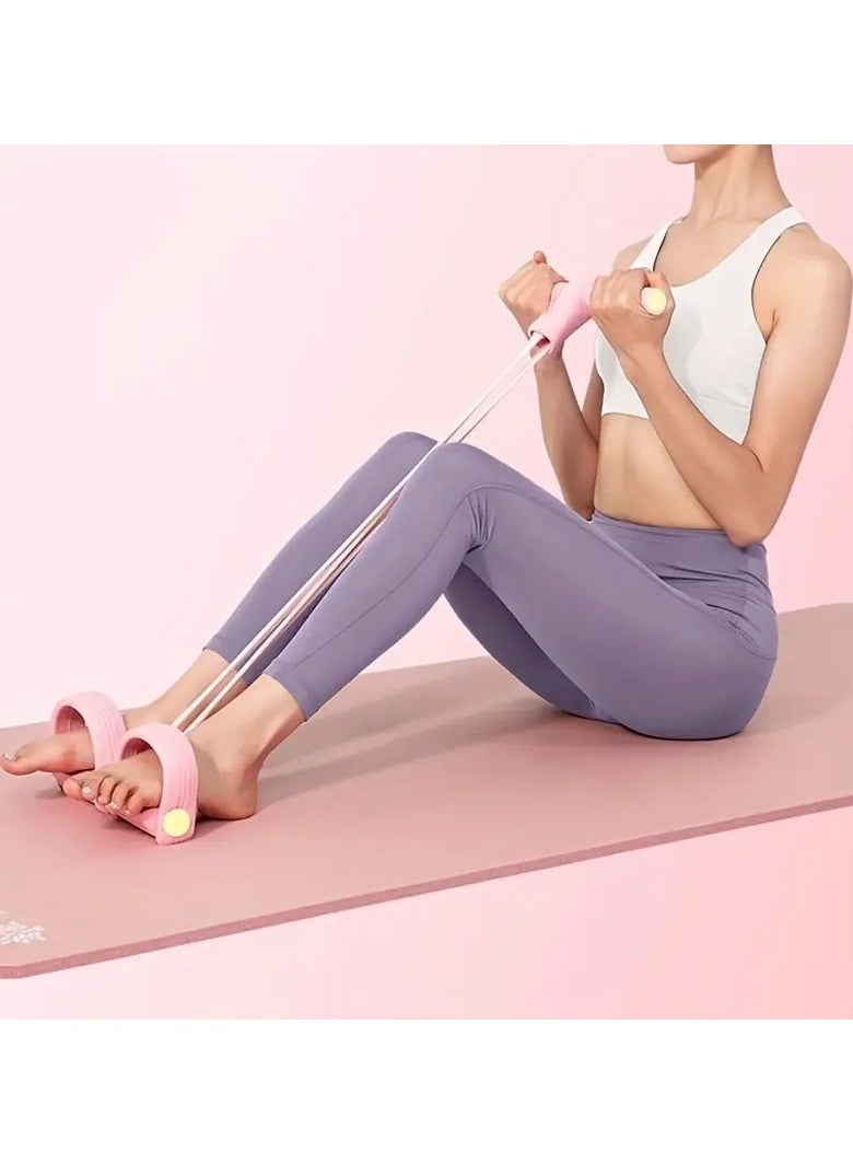 أوريتي مجموعة من 4 أشرطة مقاومة للدواسة للتمرين، شريط مرن للجلوس مكون من 4 أنابيب وشريط تمرين أنبوبي على شكل 8 وجهاز تمارين الفخذ الرئيسي لتدريب كمال الأجسام - Image 5