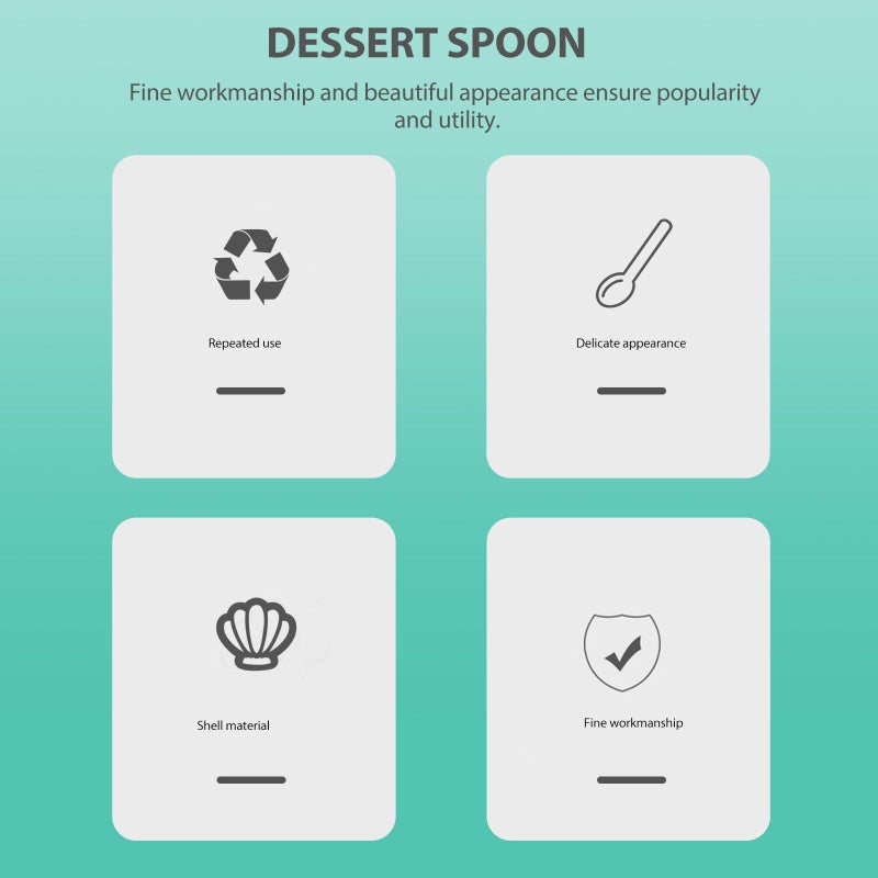 Natural Shell Caviar Spoon Multipurpose Dessert and Coffee Stirring Spoon for Home and Restaurant Use - Image 5
