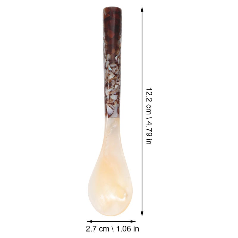 Natural Shell Caviar Spoon Multipurpose Dessert and Coffee Stirring Spoon for Home and Restaurant Use - Image 3