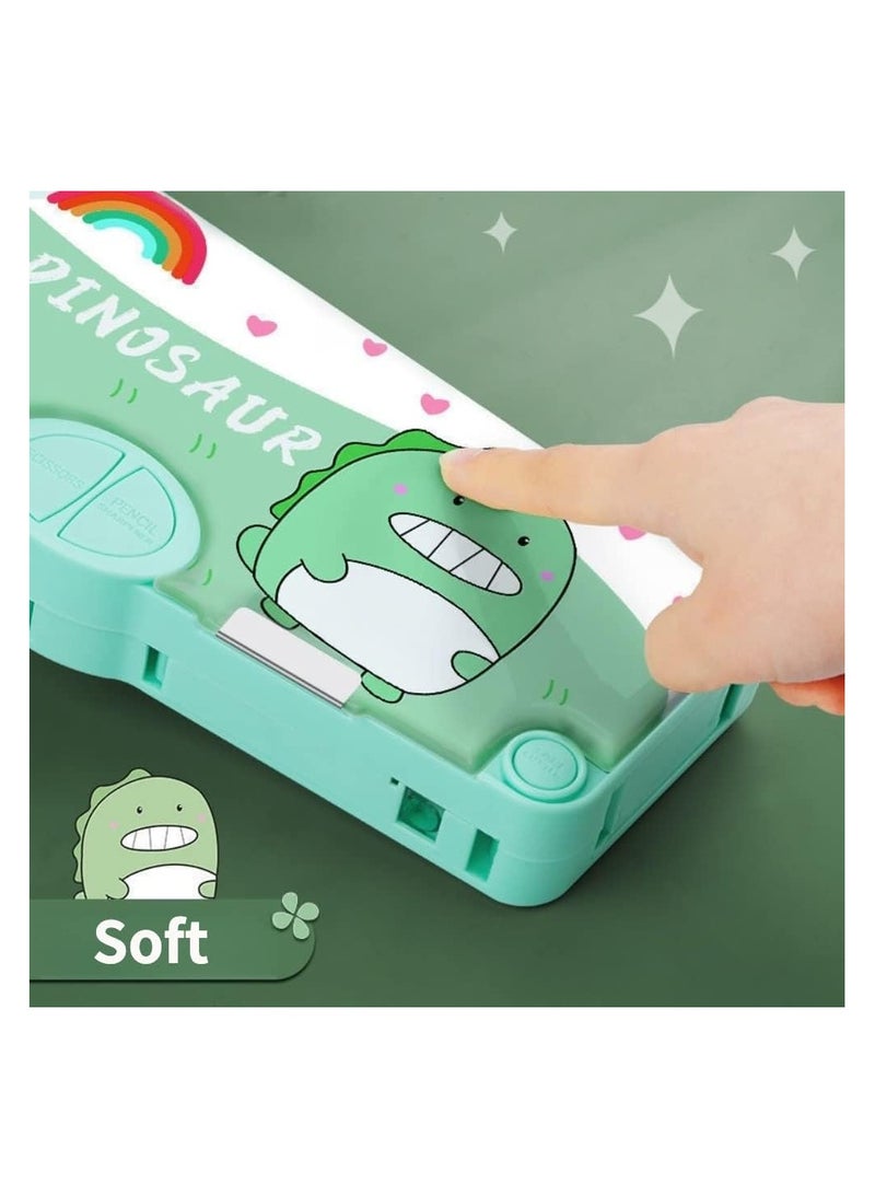 عام يطفو على السطح يوني الذرة مقلمة، متعددة الوظائف القرطاسية منظم مربع مع الجدول الزمني، مبراة، ومقص، اللوازم لطيف، أفضل عيد ميلاد هدية هدية مربع (ديناصور) - Image 4