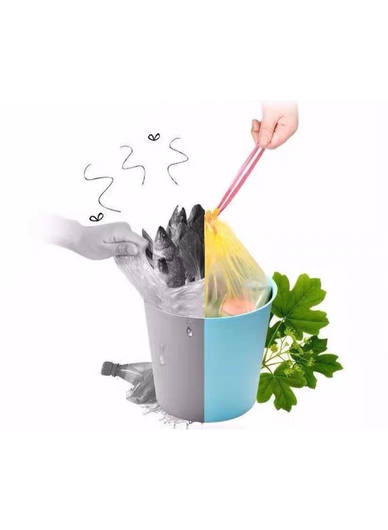 150pcs حقائب القمامة قوية رقيقة المواد القابلة للتصرف حقائب القمامة المطبخ ، أكياس القمامة البلاستيكية الدائمة للمكتب منزل حديقة سلة النفايات - Image 2