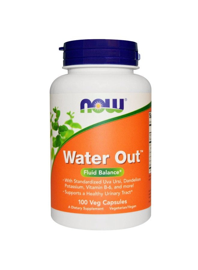 now ن الآن فودز، (عبوة 2) ووتر آوت، توازن السوائل، 100 كبسولة نباتية - Image 1