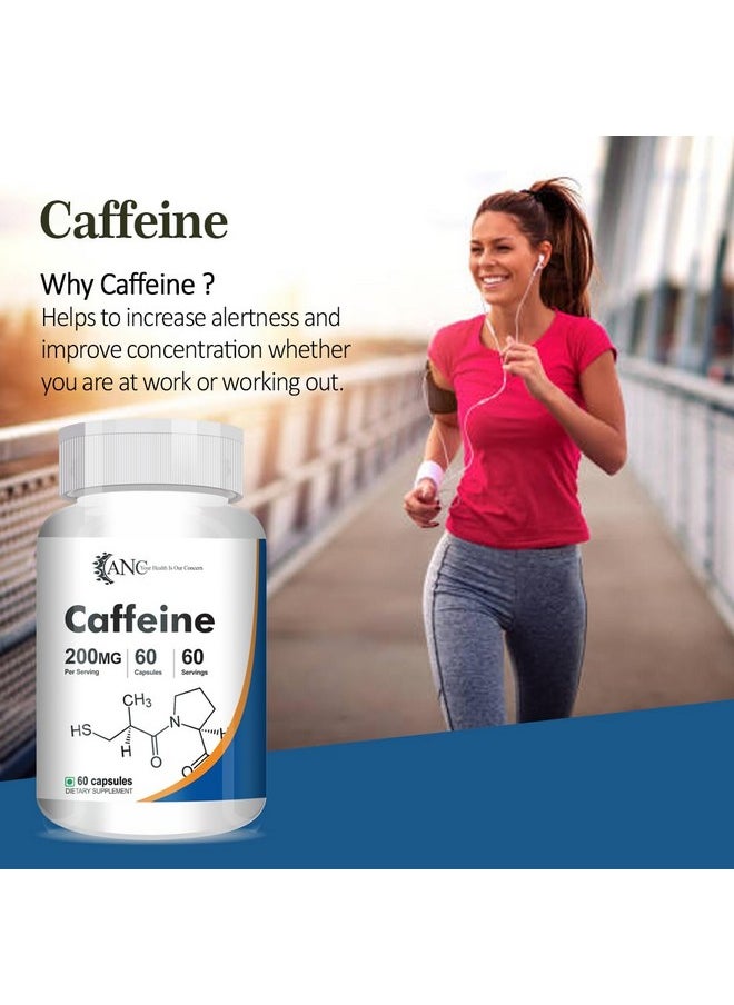 ANC Anc Caffeine 200Mg, For Natural Stimulant | Boosts Performance & Metabolism 60 Capsules  - Image 2