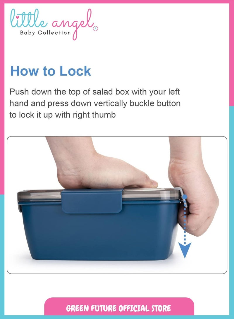 Little Angel Kids Bento Lunch Box 2000ml – Leak-Proof, Insulated, Eco-Friendly, with Compartments – Ideal for School & Travel - Image 5