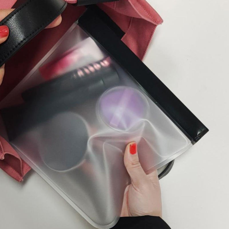 3Pcs Transparent Makeup Bags Travel Cosmetics Bags Portable Makeup Bags - Image 2