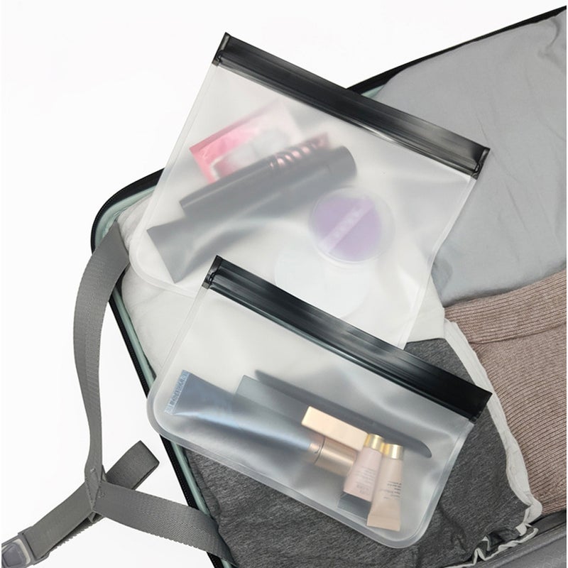 3Pcs Transparent Makeup Bags Travel Cosmetics Bags Portable Makeup Bags - Image 3