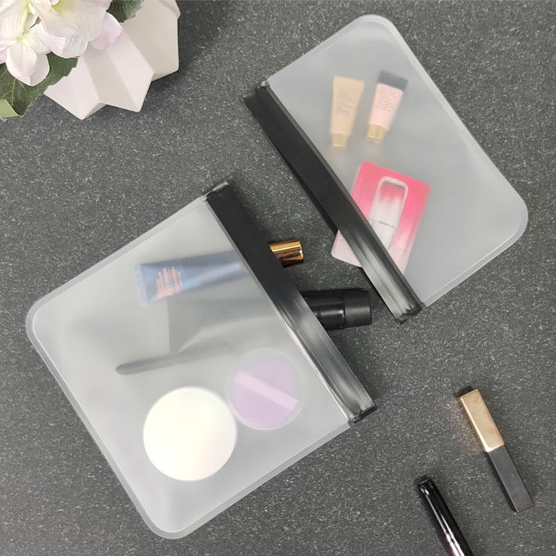 3Pcs Transparent Makeup Bags Travel Cosmetics Bags Portable Makeup Bags - Image 5