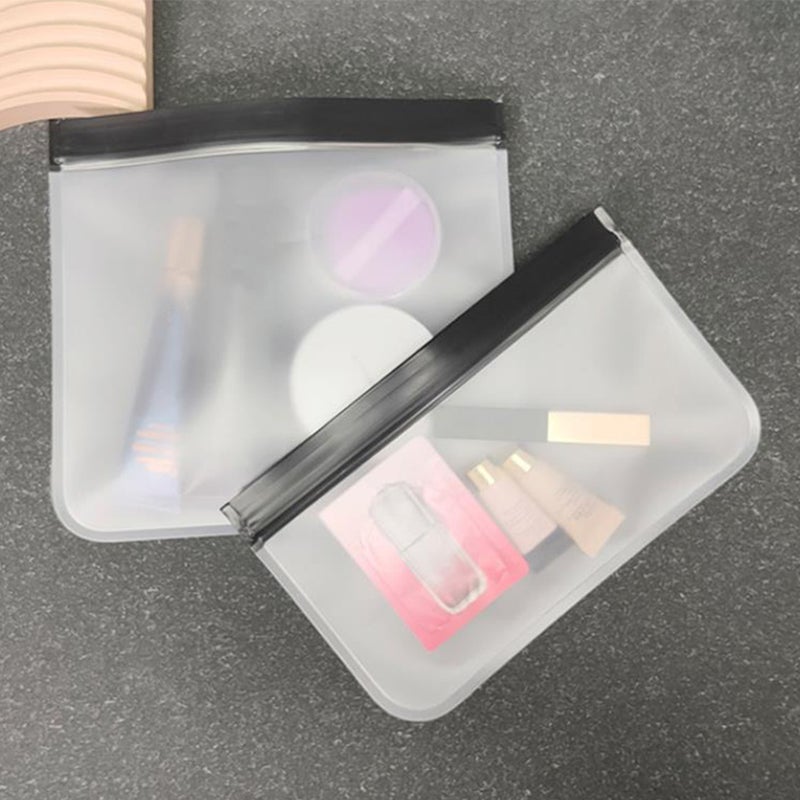 3Pcs Transparent Makeup Bags Travel Cosmetics Bags Portable Makeup Bags - Image 1
