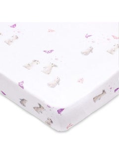 100% Bamboo Muslin Crib Fitted Sheets For Mattressfor Baby Cotsfits Upto 6" Deep All Round Elastic For Secure Fitbunny