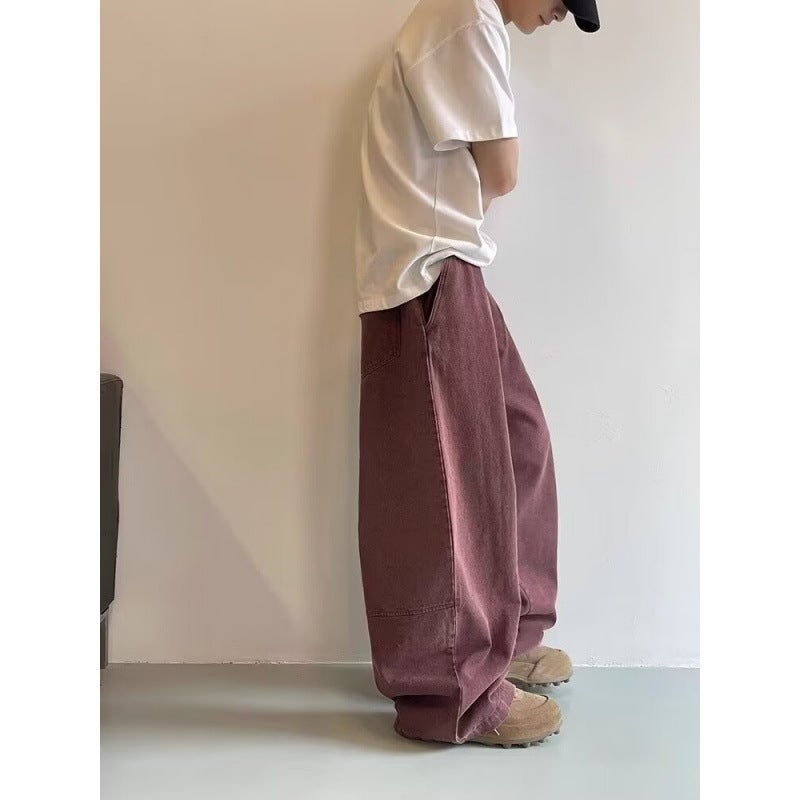 Unisex Classic Denim Jeans Loose Fit Daily Outdoor Wear - Image 1