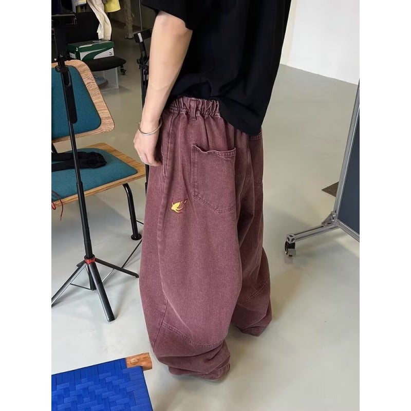 Unisex Classic Denim Jeans Loose Fit Daily Outdoor Wear - Image 3