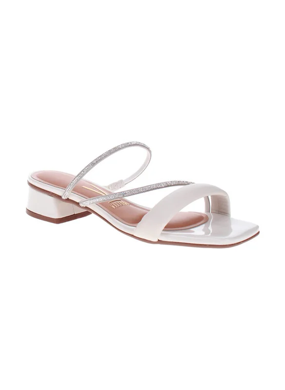 VIZZANO Vizzano Ladies Low Heel Sandals White | Made In Brazil