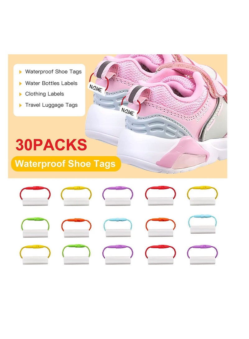 Generic Writable Name Labels, 30PCS Waterproof Shoe Tags, Daycare Labels, Durable Name Tags for Clothes, School Bags, Water Bottles, School Supplies, for Distinguish Children's Items, Color Random - Image 2