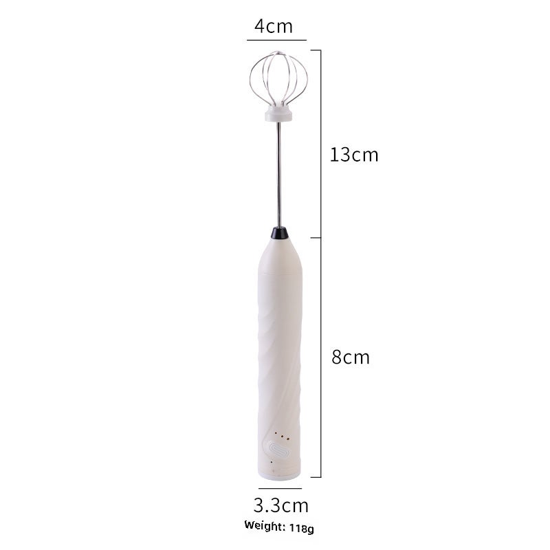 Wireless Mini Multifunctional Electric Egg Beater White blender (single head)