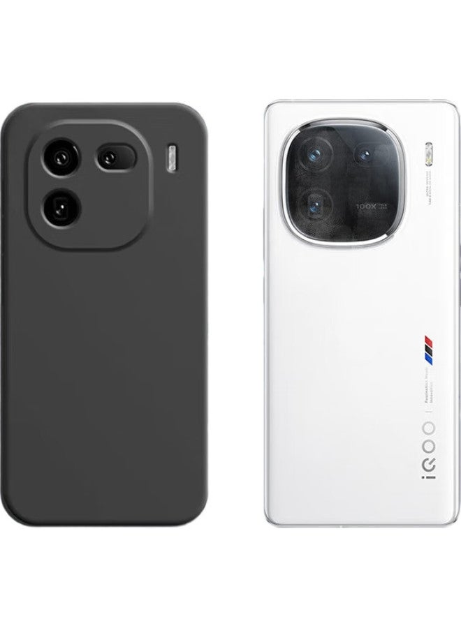 كوليفنج، مناسب لحافظة هاتف Iqoo12، غطاء واقي Vivo Iqoo12، حماية كاملة للعدسة غير اللامعة، غلاف خلفي رقيق للغاية، غلاف ناعم، للرجال والنساء، غلاف خارجي، أسود - Image 1