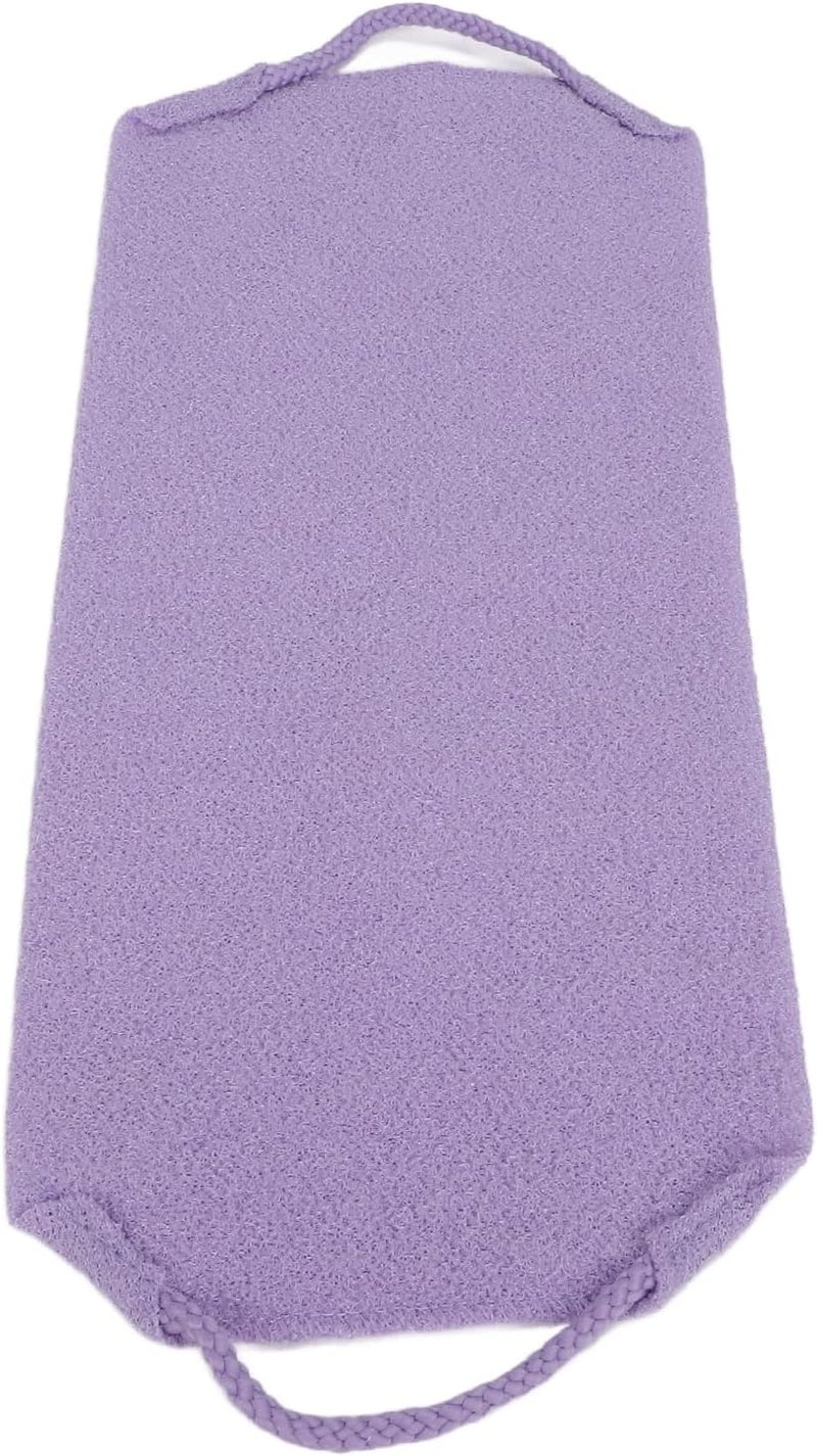 klarako Back Scrubber,Deep Cleansing Exfoliating Washcloth Portable Massage Sponge Pad with Handles for Shower (Purple) - Image 4