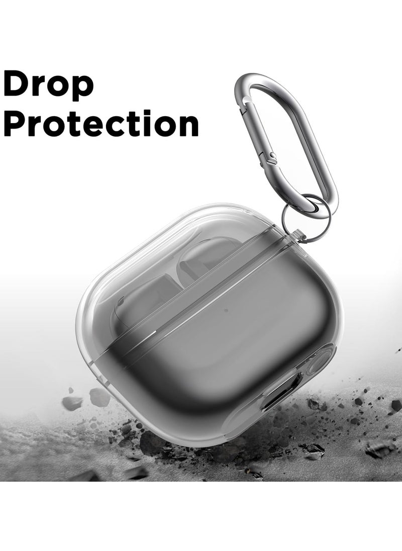 Compatible with Samsung Galaxy Buds3/ 3Pro Earphone Case Drop Resistant Case with Mounter Clasp, Clear TPU Case (Anti-Yellow) Wireless Charging Support