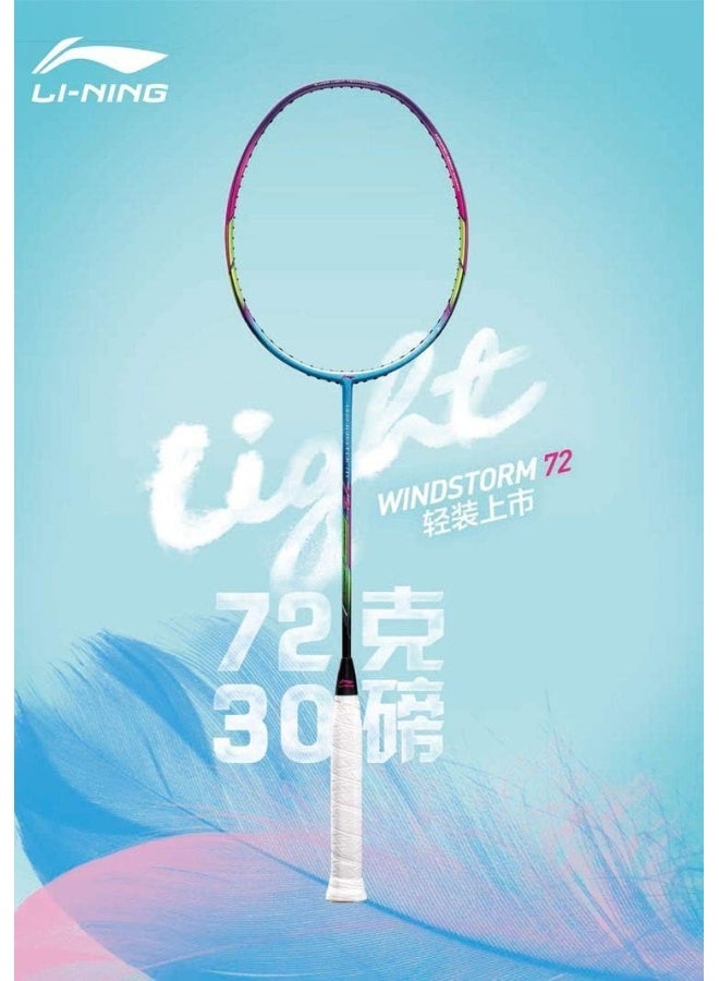 لي-نينج مضرب ويند ستورم 72 للجنسين - كحلي/أحمر/فضي، مقاس واحد - Image 3