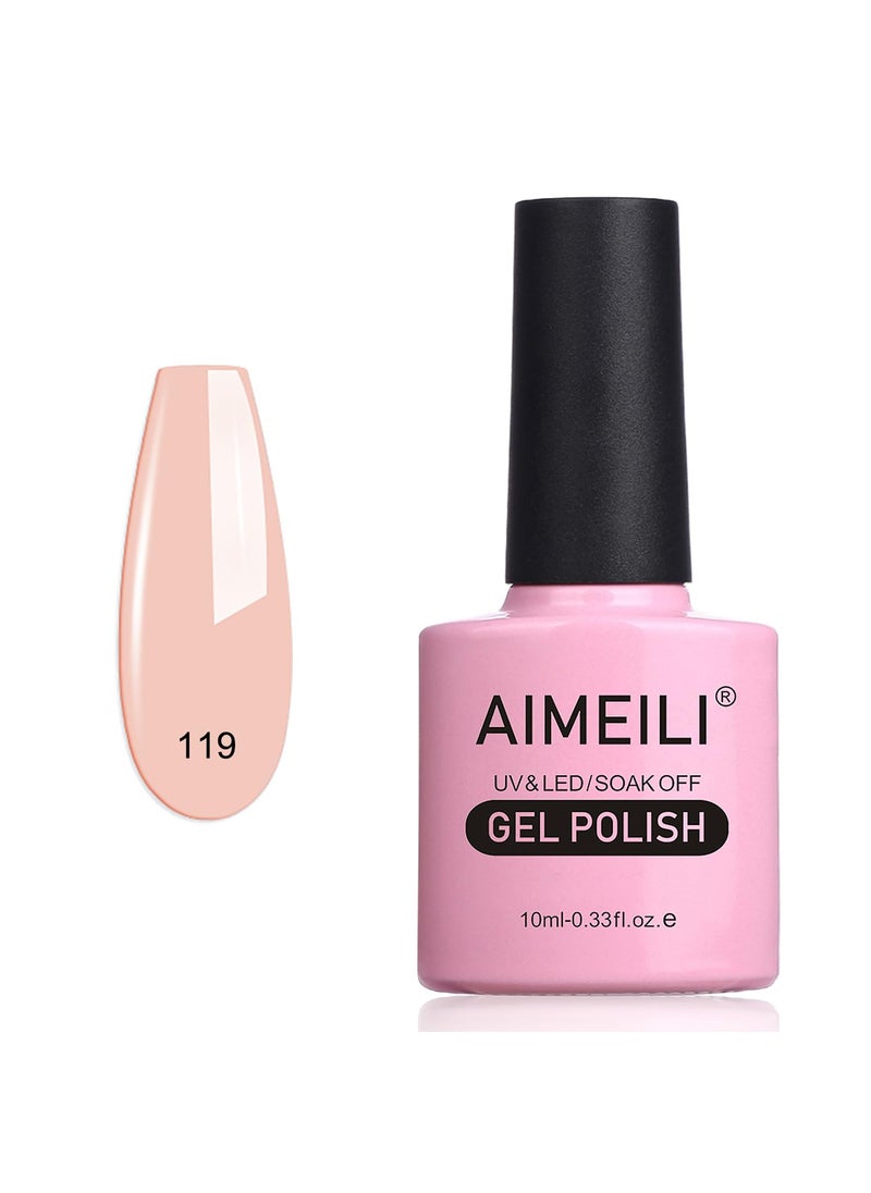 AIMEILI AIMEILI Soak Off U V LED Nude Gel Nail Polish - Clivia Miniata (119) 10ml 