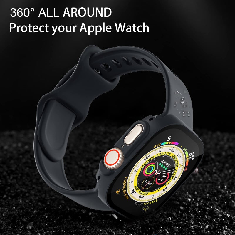 Charlam 3 Pack Charlam Compatible with Apple Watch 49mm Ultra Screen Protector iWatch Case, Full Protective Ultra-Thin Hard PC Bumper Cases Scratch Resistant HD Clear Protective Face Cover, Black, 49mm - Image 5