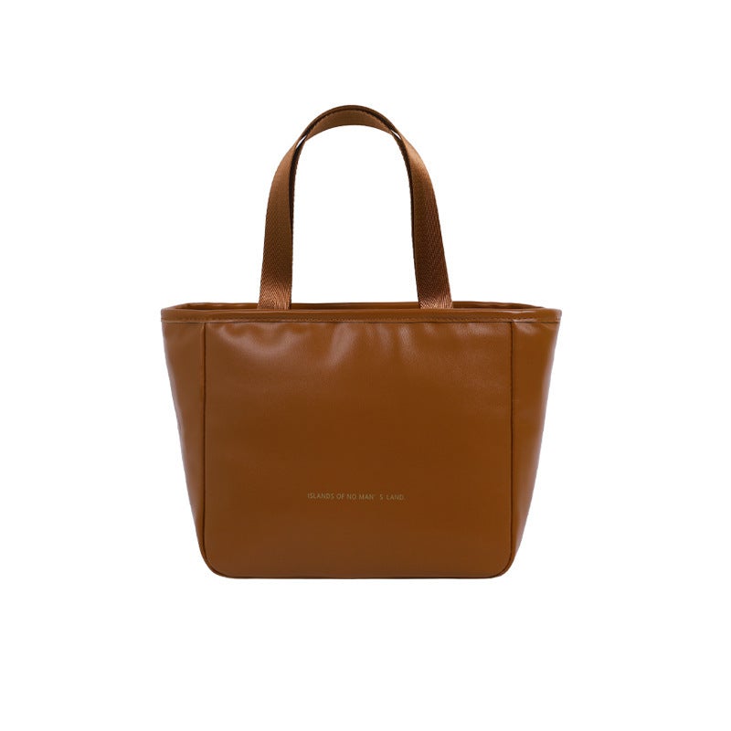 Modern Accordion Cloud Insulated Lunch Bag Brown cloud bag 