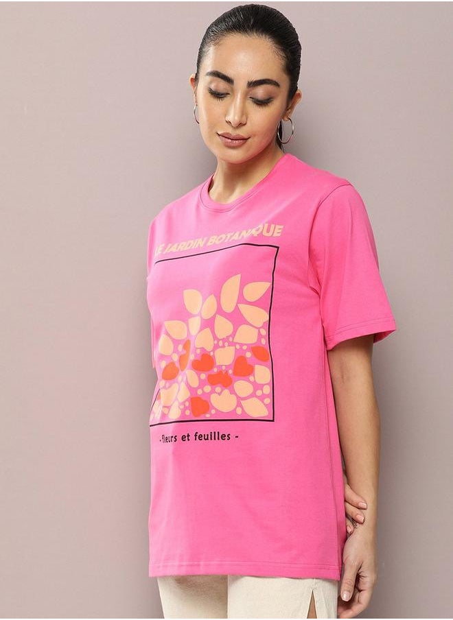 Oversized Flower Graphic Print T-Shirt - pzsku/ZFC40388AEBD27A8AB728Z/45/_/1721993524/64afaf4c-7576-4045-ad1a-1ba28d7a123f