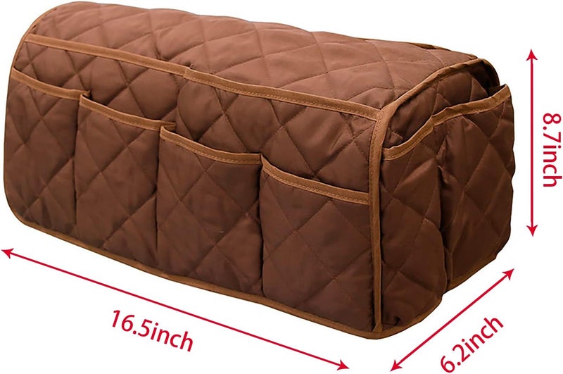 Holiberty 2 in 1 Waterproof Armrest Covers Sofa Arm Organizer with 14 Pockets for Tablet Magazines TV Remote Holder, Anti-Slip Recliner Couch Armchair Slipcover Furniture Sofa Arm Protector Storage Caddy Pouch - Image 2