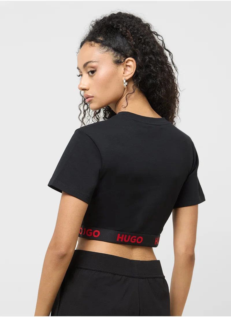 HUGO Logo Crop Top