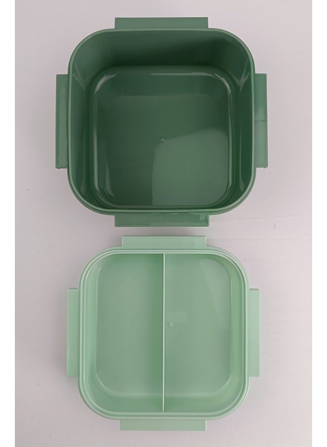 Toshionics Lunch Box Set 1.2L with 500ml Tumbler – Bento Meal Box with 2 Stackable Layers, 3 Compartments, Spoon and Fork– Freezer and Dishwasher Safe, Leakproof and Airtight with Triple Compartment, BPA-Free, Lightweight, Durable and Recyclable Food Container for Adults and Kids – Home, Office, School, Daycare, Travel – Back to School Lunchbox, 14x14x6 cm - Image 4