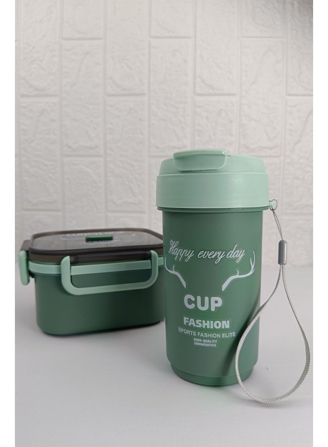 Toshionics Lunch Box Set 1.2L with 500ml Tumbler – Bento Meal Box with 2 Stackable Layers, 3 Compartments, Spoon and Fork– Freezer and Dishwasher Safe, Leakproof and Airtight with Triple Compartment, BPA-Free, Lightweight, Durable and Recyclable Food Container for Adults and Kids – Home, Office, School, Daycare, Travel – Back to School Lunchbox, 14x14x6 cm - Image 5