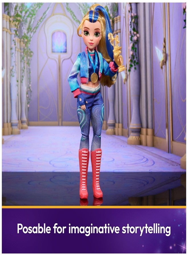 Unicorn Academy أكاديمية يونيكورن، دمية إيزابيل من فيلم قوة الصداقة، فكرة هدية عيد الفصح، دمى وألعاب يونيكورن للبنات مع كأس وميدالية و5 إكسسوارات أزياء، 9.5 بوصة - Image 4
