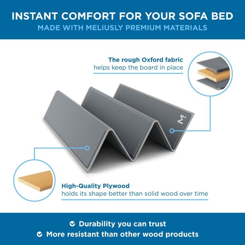 Meliusly Sleeper Sofa Support Board Twin Size (36x48) Heavy Duty Wood Sofa Bed Board for Pull Out Couch, Foldable Mattress Support Under Mattress Bar Shield, Sofa Bed Support, Folding Bed Board - Image 2