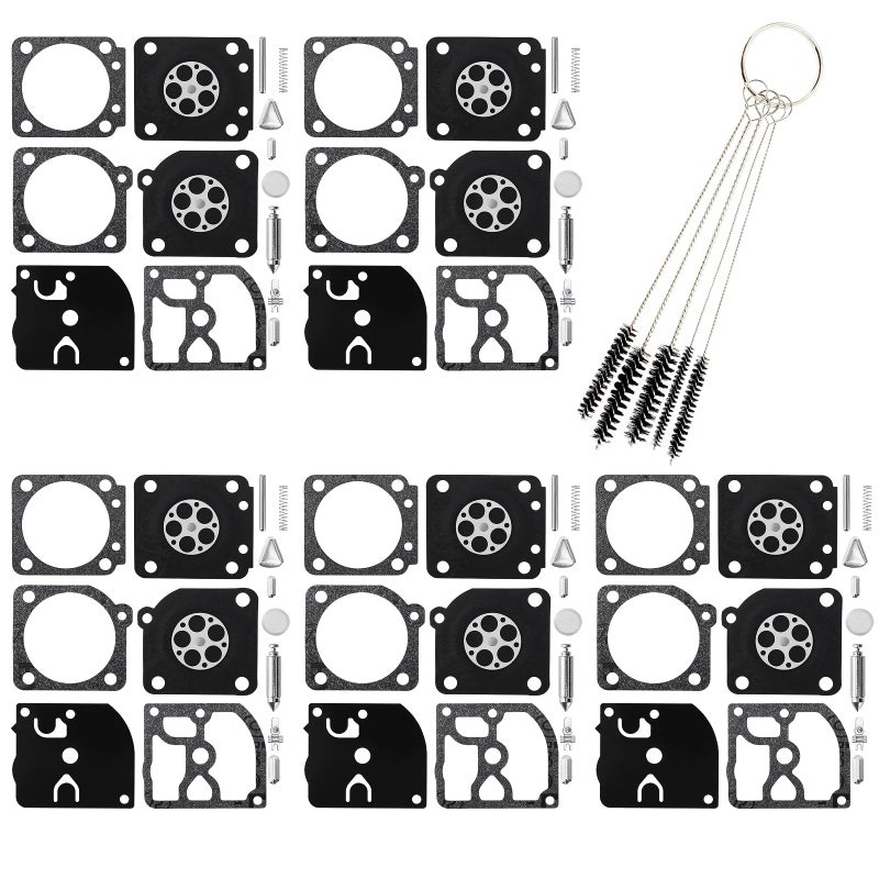 QAZAKY Pack of 5 Carburetor Rebuild Kit Compatible with Zama RB69 C1QS108 C1QS108A C1QS109 C1QS109A C1QS124 C1QS124A C1QS125 C1QS126 C1QS126A C1QS127 C1QS127A C1QS128 C1QS128A C1QS129 - Image 3