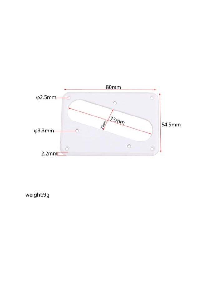 klarako - Metal Guitar Pickup Cover Flat Metal Humbucker Pickup Mounting Ring Guitar Bass Bridge Plate Cover for Telecaster Electric Guitar Replacement Parts (White) - Image 1