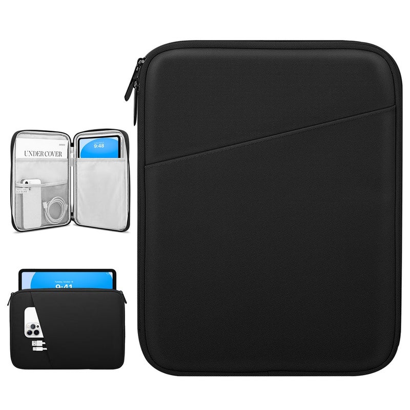 Dadanism 9-11" Tablet Sleeve Bag Carrying Case for iPad (A16) 11th Gen 11", iPad 10th Gen 10.9" Air 5/4, iPad Air M4/Pro 11", iPad 9/8/7th, Galaxy Tab A11+ Plus 11", Remarkable 2 10.3", Black - Image 1