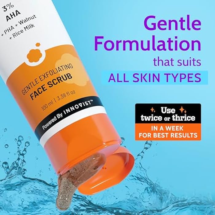Chemist At Play Gentle Exfoliating Face Scrub with Mandelic Acid & Walnuts | Removes Dead Skin & Blackheads | Detans |Gives Instant Glow| Face Scrub for Women & Men | 100ml - Image 5