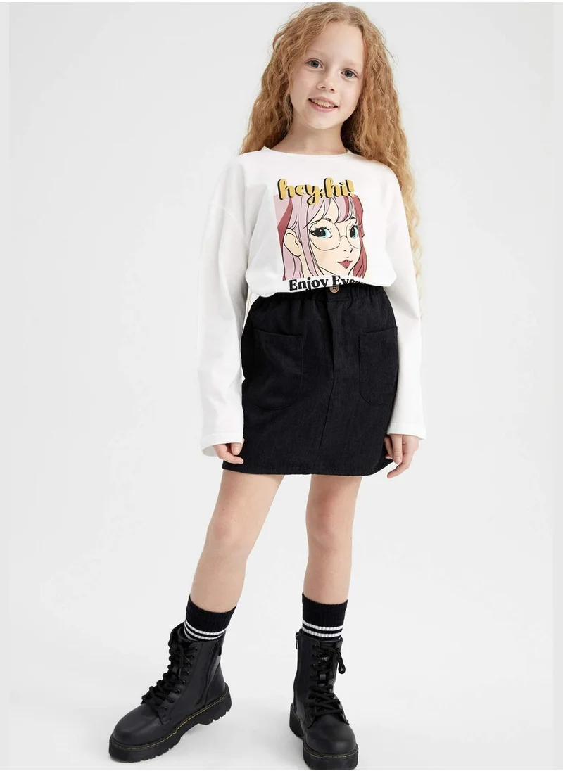 DeFacto Girl Paperbag Skirt Woven Skirt