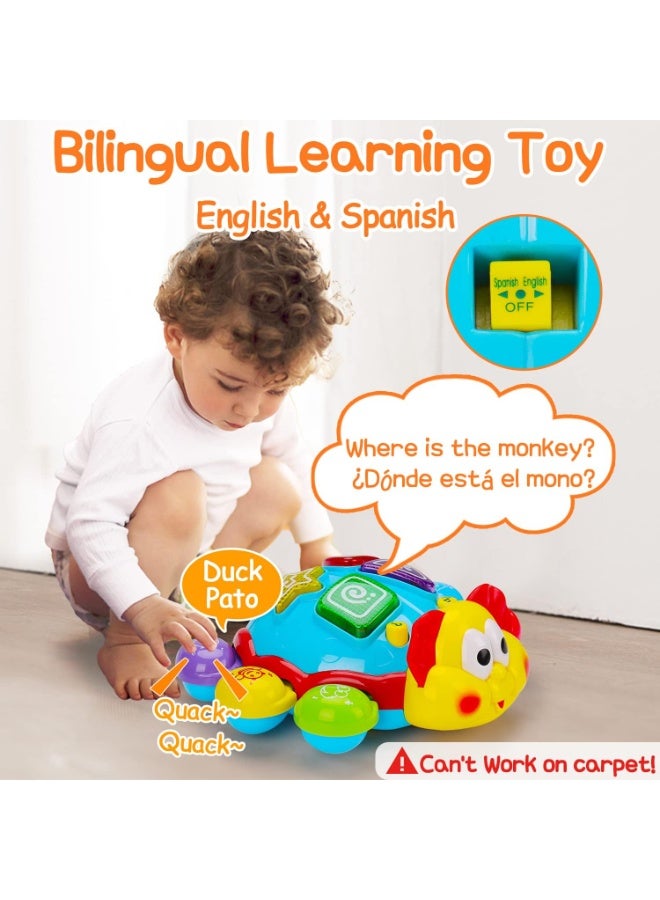 فايف ستار لعبة الخنفساء زحف ومشي للأطفال، موسيقية، مضيئة، تعليمية ثنائية اللغة، من 12 إلى 24 شهرًا، للأولاد والبنات، وقت الاستلقاء على البطن، هدية عيد ميلاد - Image 5