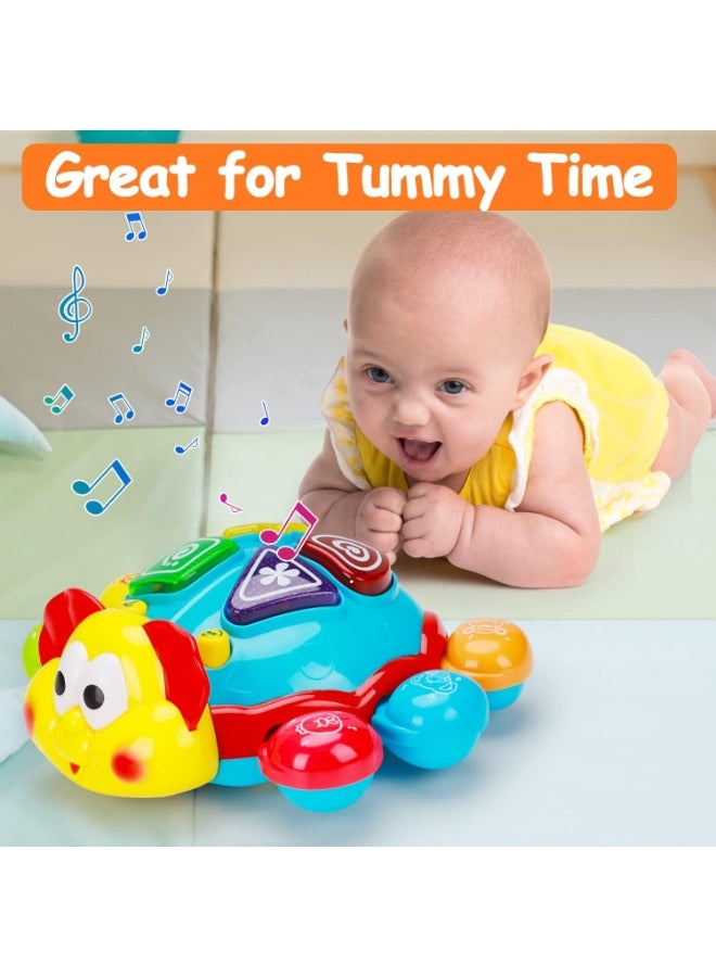 فايف ستار لعبة الخنفساء زحف ومشي للأطفال، موسيقية، مضيئة، تعليمية ثنائية اللغة، من 12 إلى 24 شهرًا، للأولاد والبنات، وقت الاستلقاء على البطن، هدية عيد ميلاد - Image 2