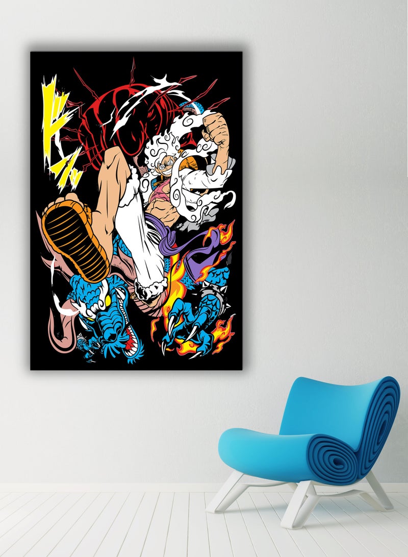 مودكلاس لوحة ون بيس جدارية بإطار خشبي - Image 1